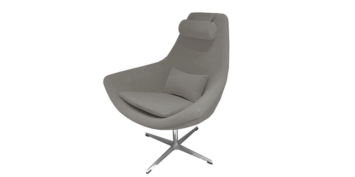 Fauteuil_pivotant_Design_LAYNA_-_Taupe/Gris_LaMaisonDuCanapé