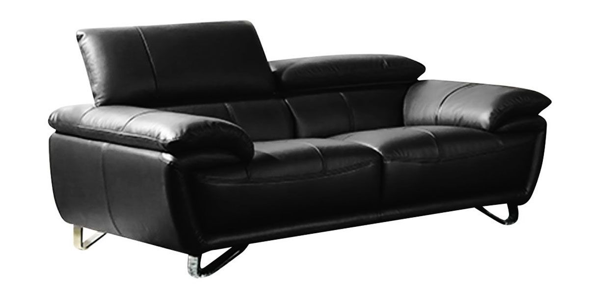 Canapé_2_places_en_cuir_noir_BAYA_1_LaMaisonDuCanapé