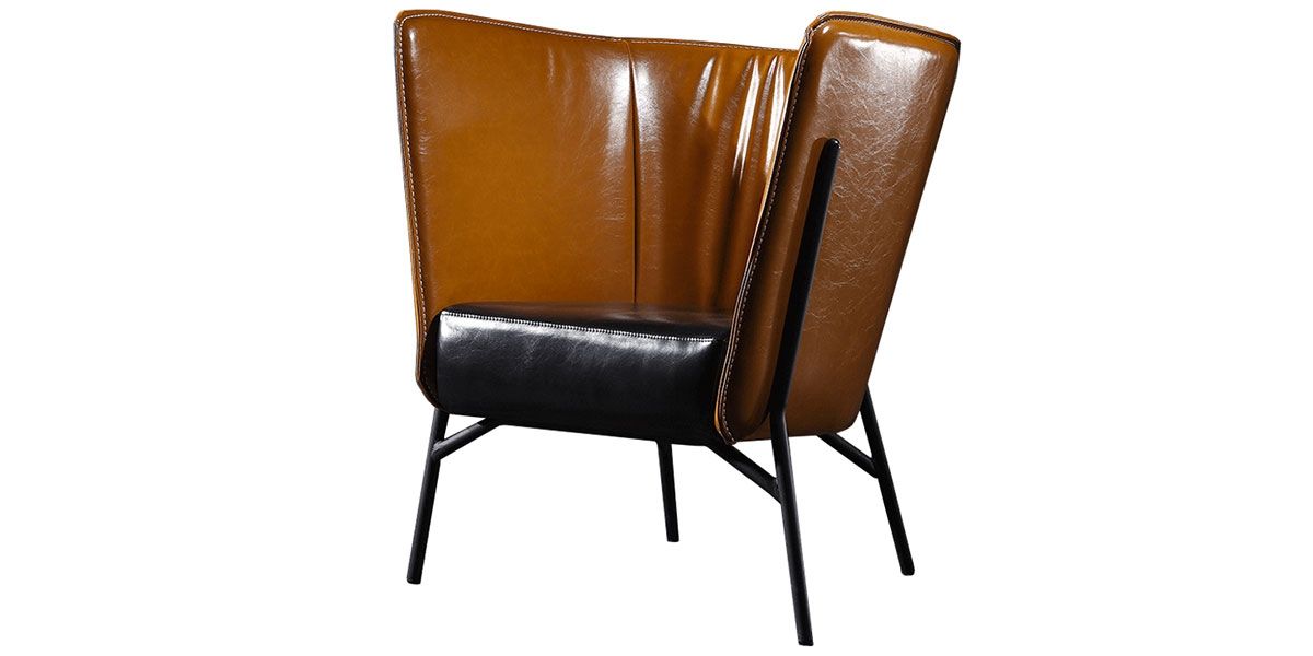 Fauteuil_Design_MANAR_-_Marron/Noir_1_LaMaisonDuCanapé