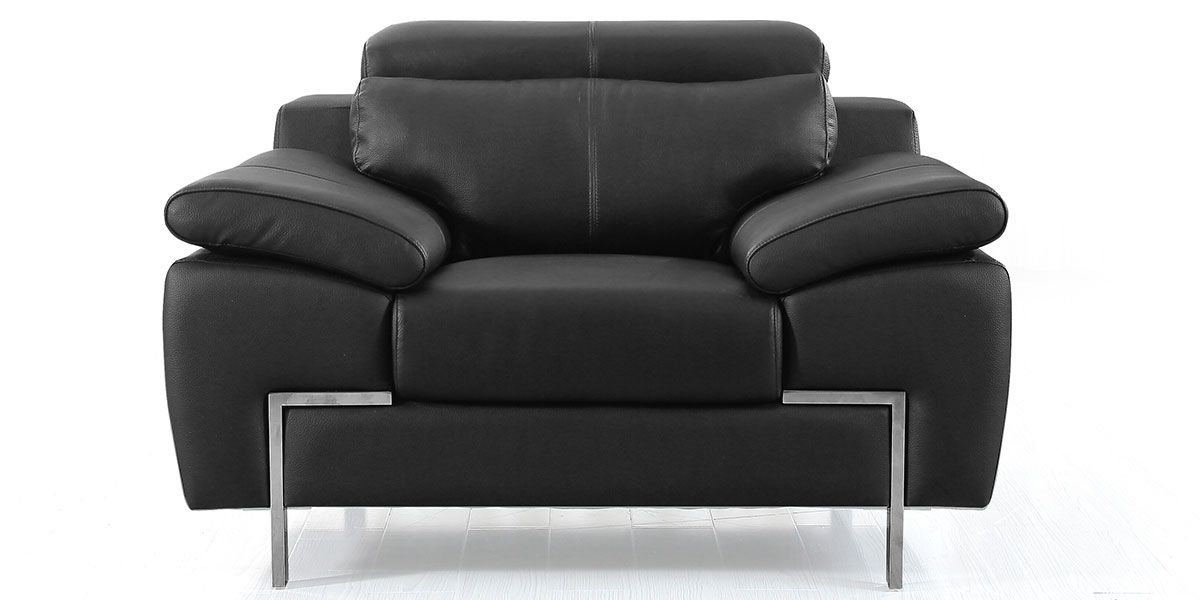 Fauteuil_Cuir_Design_KARE_-_Noir_1_LaMaisonDuCanapé