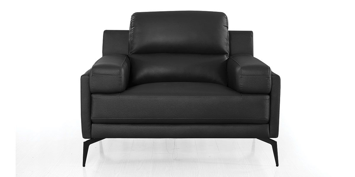 Fauteuil_cuir_Design_MAYRON_-_Noir_1_LaMaisonDuCanapé