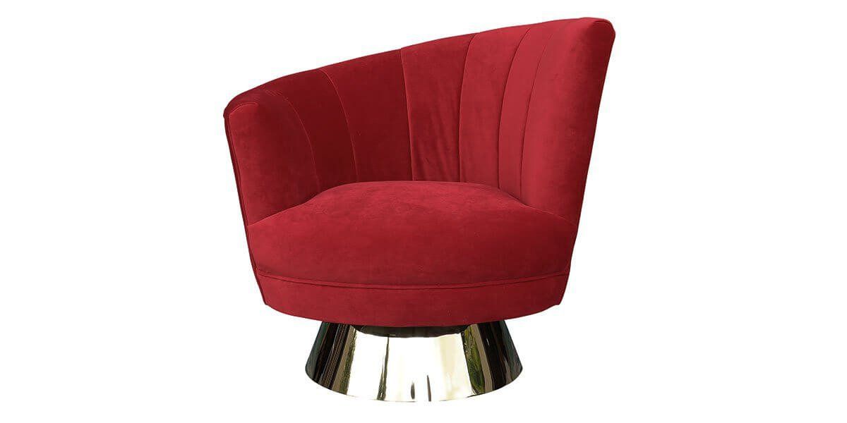 Fauteuil_pivotant_en_velours_côté_gauche_MIRO_-_Rouge_1_LaMaisonDuCanapé
