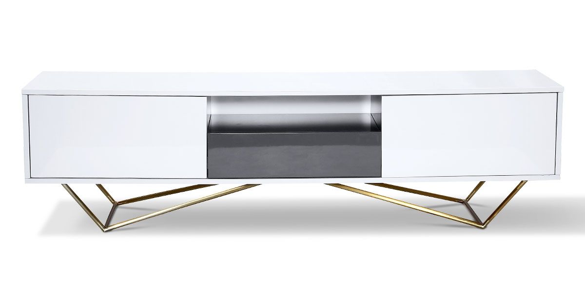 Meuble_TV_laqué/acier_JAZZ-_Blanc/Gris/Gold_1_LaMaisonDuCanapé