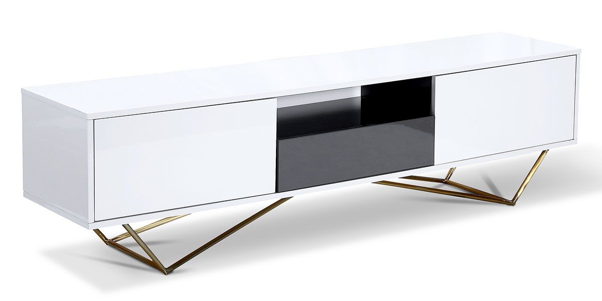 Meuble_TV_laqué/acier_JAZZ-_Blanc/Gris/Gold_3_LaMaisonDuCanapé