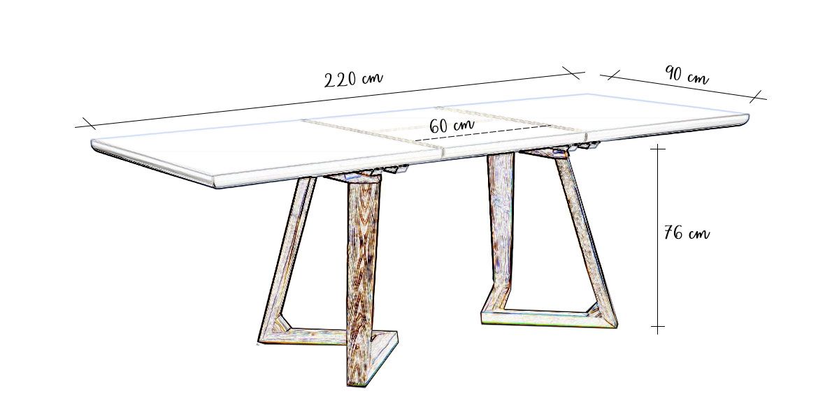 Table_à_manger_extensible_bois/laqué_DUNE__-_Frêne/Blanc_6_LaMaisonDuCanapé