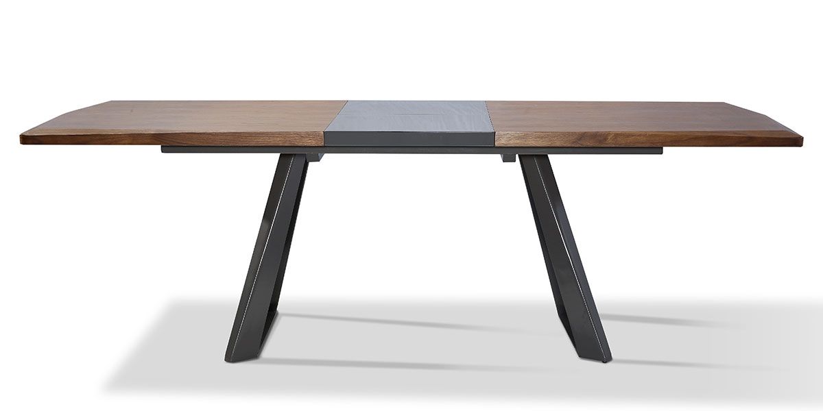 Table_à_manger_extensible_bois/laqué_PUNE_-_Noyer/Gris_2_LaMaisonDuCanapé