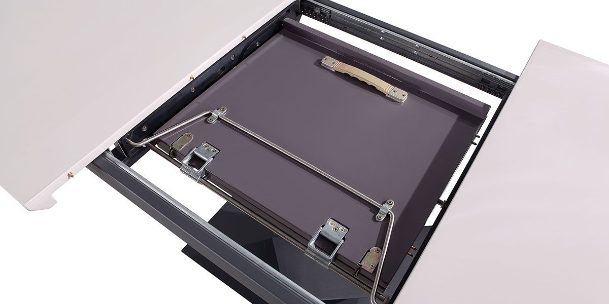 Table_à_manger_extensible_laqué_KLOE_-_Beige/Gris_5_LaMaisonDuCanapé