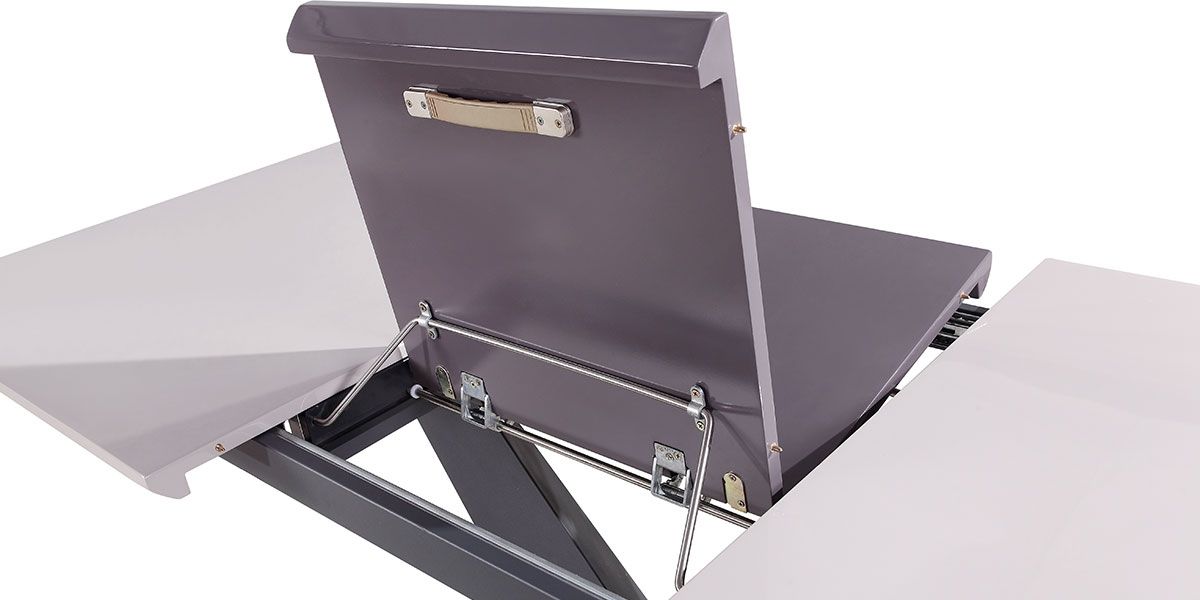 Table_à_manger_extensible_laqué_KLOE_-_Beige/Gris_6_LaMaisonDuCanapé