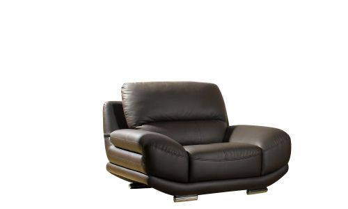 Fauteuil en cuir prestige marron barcelona