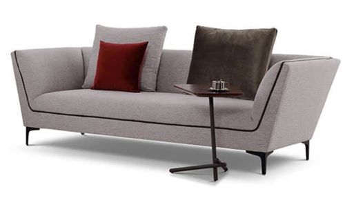 Canapé 3 places en tissu ROSSA - Marron clair chiné