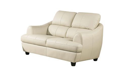 Salon en cuir prestige beige MONA