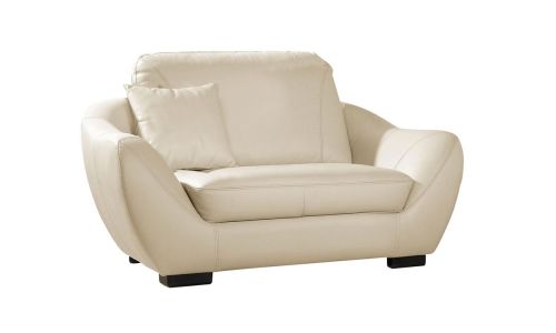 Fauteuil en Cuir grain semi-épais JULIETTA - Beige