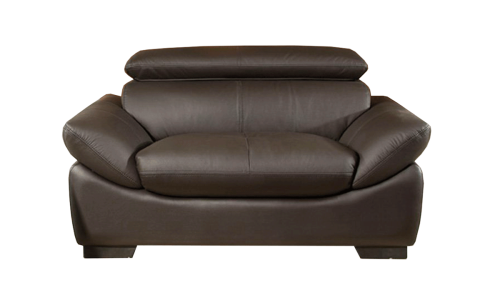 Fauteuil en Cuir grain semi-épais BORNEO - Marron