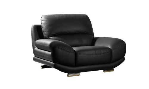 Fauteuil en cuir noir BARCELONA