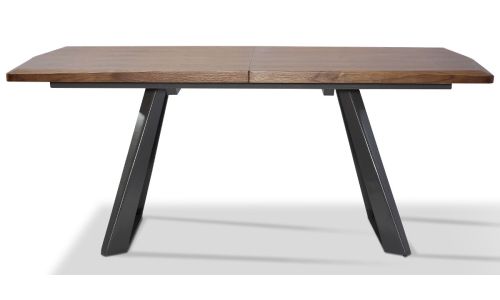 Table à manger bois/laqué PUNE - Noyer/Gris